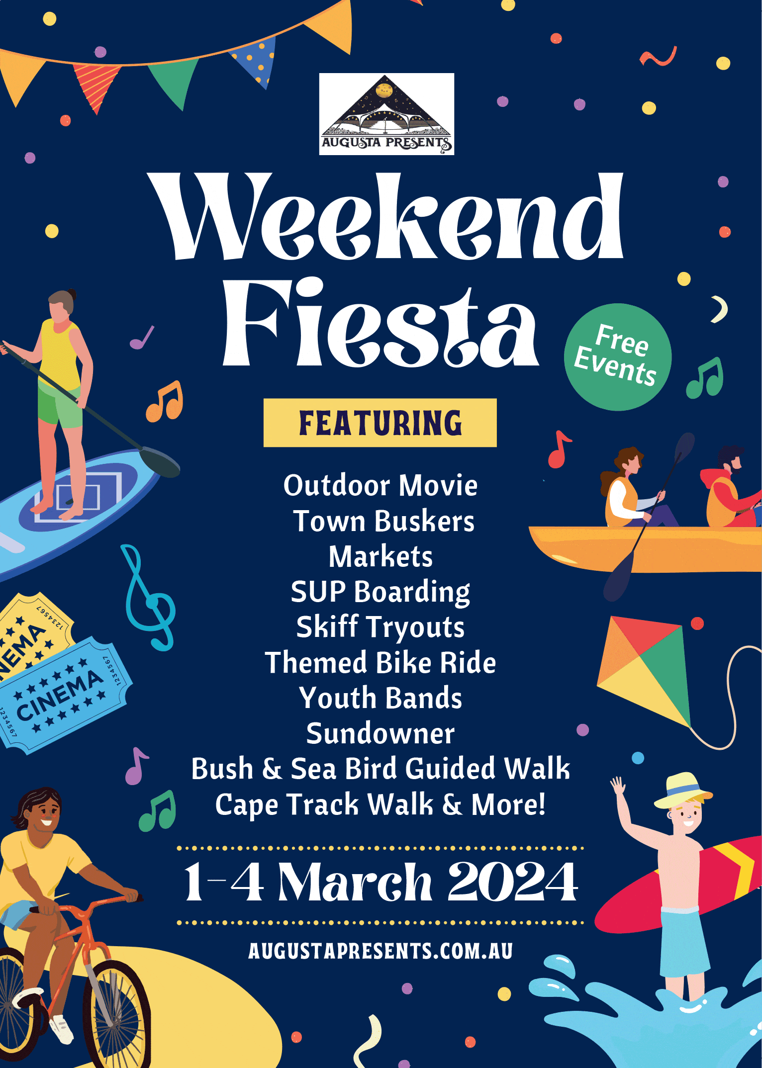 Augusta Weekend Fiesta March 2024 Poster
